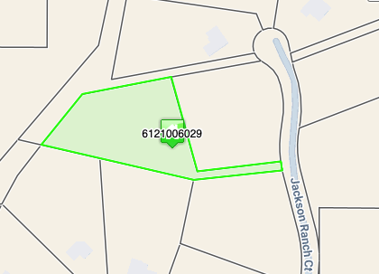 Map of the 2.71-acre lot at 17162 Jackson Ranch Ct, Monument, CO