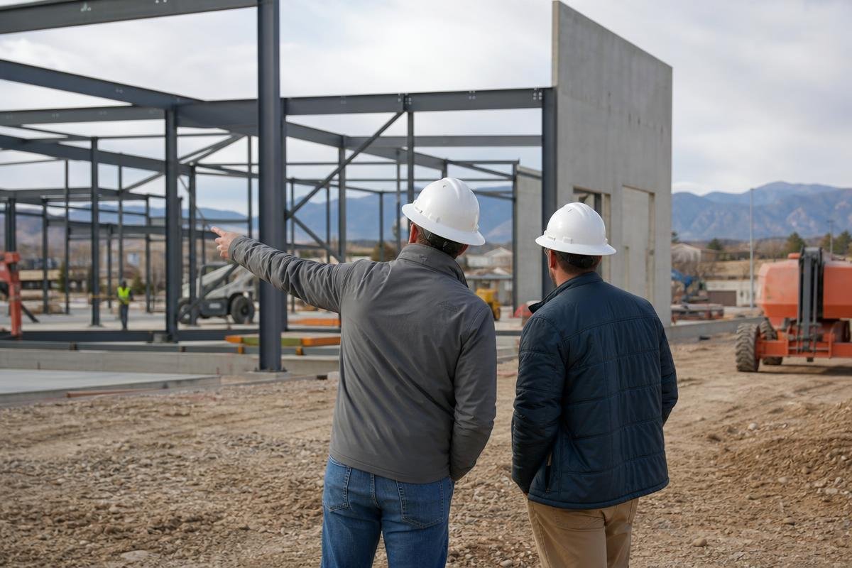Industrial contractor Colorado Springs tilt-up construction site