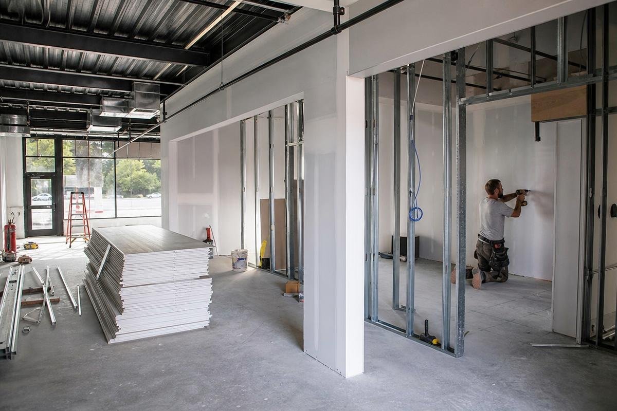 Tenant improvement contractor working on a commercial build-out in Monument, CO